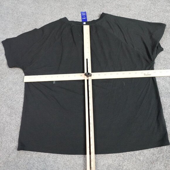 Kit and Ace Shirt Large Black Solid Raglan - Picture 4 of 7